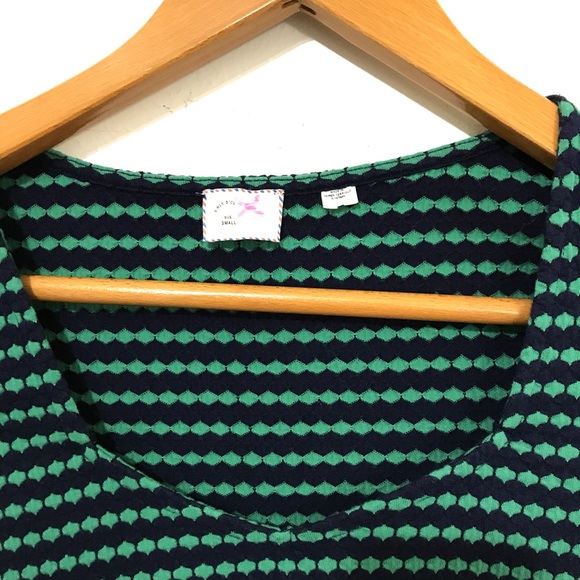 Postmark Green & Blue Peplum Top - Picture 2 of 7